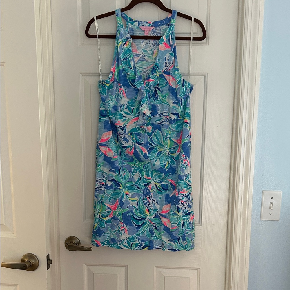 Lilly Pulitzer Tropical Blue and Pink Dress